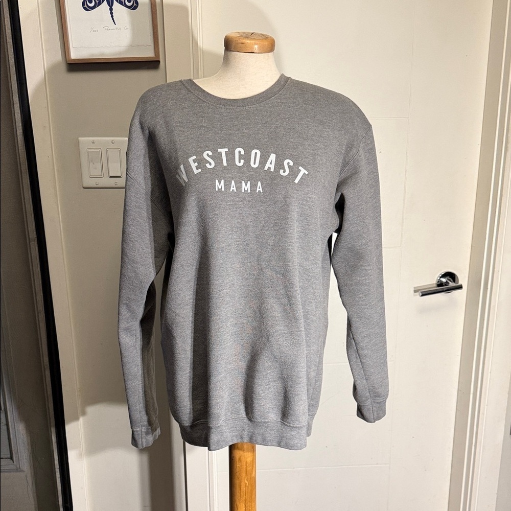 Gray West Coast Mama Womens Sweater